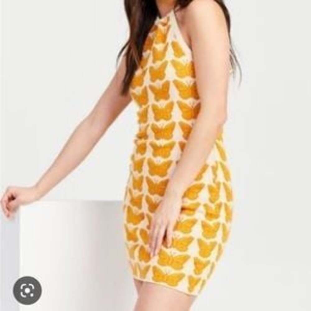 Altar'd State Butterfly Knit Halter Mini Dress Size M